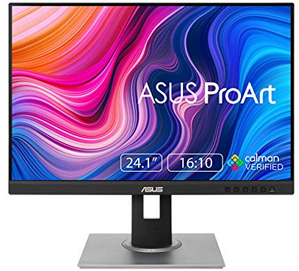 ASUS ProArt 24 Monitor - WUXGA (1920 x 1200), 16:10 Monitor, 100% sRGB/Rec.709 ΔE < 2, IPS, DisplayPort, HDMI, Calman Verified, Anti-Glare, Tilt, Pivot, Swivel, Height Adjustable - PA248QV