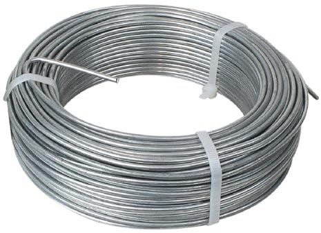 Linxor - Alambre Tensor de Acero galvanizado para Vallas o similares - 100 m x 2.7mm Ø - Gris