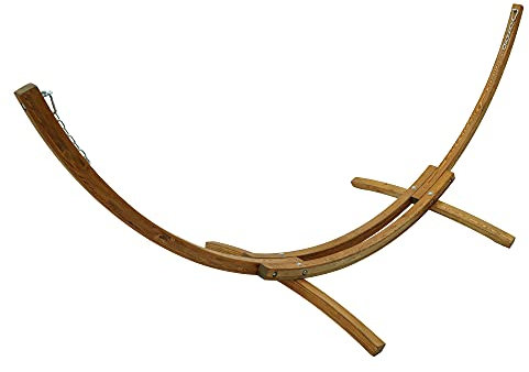 Hängemattenständer aus Holz, tragbar, für Garten-Hängematte, max. 150 kg, Abmessungen 318 x 118 x 122 cm (nur Rahmen, ohne Hängematte)