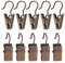 WMYCONGCONG 100 PCS Curtain Clips with Hooks, Small Heavy-Duty Hook Clip String Party Lights Hanger Wire Holder for Curtain Photos Home Decoration Shower Drapery Art Craft Display (Antique Copper)