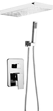 Futchoy Kit de douche encastré avec pommeau de douche en acier inoxydable