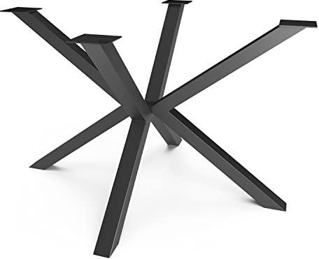 sossai® Spider - Stahl Tischkufen | Tischbeine - Spinne | TKS | Farbe: Schwarz | 1 Stück | Breite 113 x Tiefe 94 x Höhe 72 cm | Profil: 60 x 60 mm