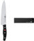 Zwilling Clementoni 1001364 Kochmesser, Klingenlänge: 20 cm, Breites Klingenblatt, Rostfreier Spezialstahl/Kunststoff-Griff, Twin Pollux, Schwarz, Silber & 304995030 Stulpe,20x5x5 cm