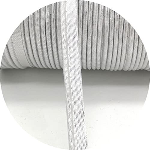 Yalulu 20 Meter Kantennähband Schrägband Einsatz Paspelschnur Seil für DIY Patchwork Kleidungsstück Nähen Herstellung und Trimmen Heimtextilien (Silber)