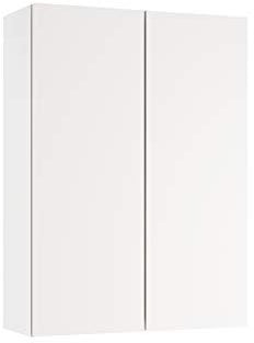 Baikal Armario Auxiliar Multiusos, Ideal para el baño o Espacios pequeños. Mueble de fácil instalación. Melamina 16mm. Mueble MONTADO. 2 Puertas Blanco