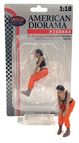 American Diorama - 18104 Miniaturauto zum Sammeln, Orange/Schwarz