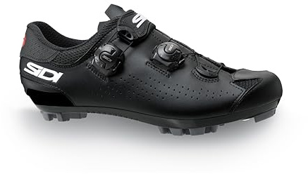 Sidi XC Langlaufschuhe mit breiter Passform, professionelle Mountainbike-Schuhe für Herren, MTB Eagle 1 Mega, weiches Ristverschlusssystem, integrierte Ferse, Schwarz, 7-7.5 US Wide