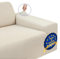 BLUZIMAN Sofa Überzug 4 Sitzer, Couch Überzug, Sofabezug Super Elastische, Sofa Cover Antirutsch, Nicht kompatibel mit Eck- oder L-förmigen Sitzmöbeln (Vier Sitzer, Elfenbein)