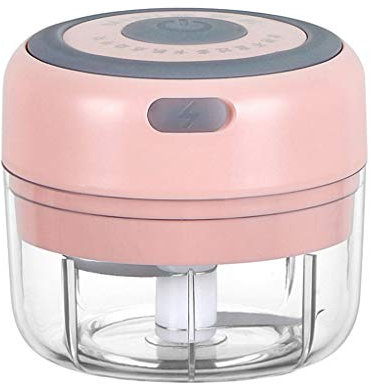 RedAeL Cortador de ajos eléctrico utensilio de Cocina inalámbrico Rosa para prensar y Cortar Hierbas sin Esfuerzo (Talla única)