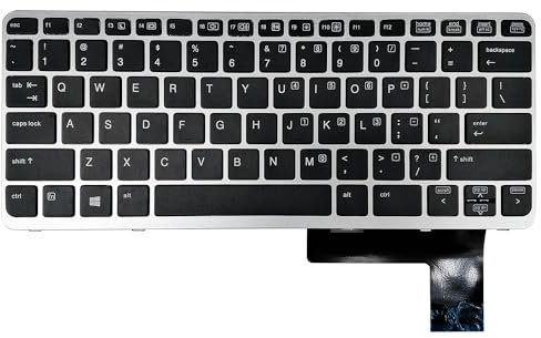 PAEBAI+ Replacement Laptop Keyboard for HP Elitebook 820 G1 820 G2 720 G1 720 G2 725 G1 725 G2 US Layout Black
