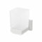 Architeckt® Wall Mounted Toothbrush Holder Frosted Glass Square Tumbler Cup Holder for Bathroom Lavatory Polished Chrome Wall Mount Concealed Fixings Screws or Adhesive Accessory