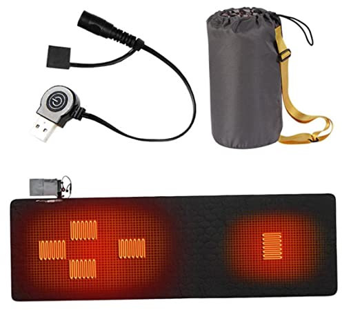 Heated Sleeping Bag Pad 3 Heating Levels USB Rechargeable Sleeping Bag Liner Black, Heated Sleeping Bag Liner