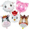 Bauernhof Tiere Folienballon Kindergeburtstag, 5 Stück Farm Balloon Helium Ballons Geburtstag Deko Niedlich Tier Folienballons Kinder für Farm-Themenparty, Partydekorationen, Fotografiezubehör