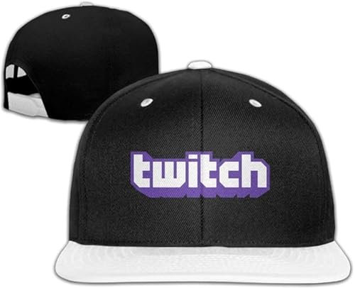 Twitch Logo Adjustable Snapback Hip-hop Cap Baseball Hats White