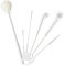 Pipe Cleaning Brushes Pack with Extra-Long Handled Silicone Bottle Brush Cleaner, Multipurpose Tube Brush Nylon Bottle Cleaner Set for Baby Bottles, Water Bottles, Multi-Size Straws, 6 Pcs