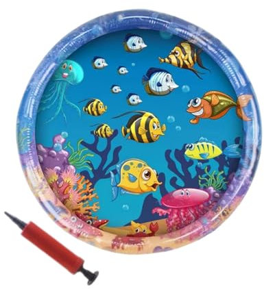 Fulenyi Katzen-Wasserspielmatte, Wasser-Sensormatte für Katzen - Sommer aufblasbare Wasserspielmatte für Katzen - Wassersensor-Spielmatte, sensorische Wasserspielmatte für Katzen, Innovative