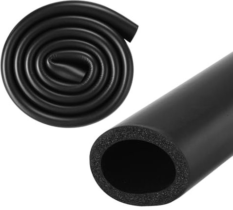 M METERXITY Tube en Mousse d'Isolation de Tuyau Isolant Thermique, 40mm ID 54mm OD 1m de Longueur, Tube en Mousse Souple Flexible Isolant Tuyau pour Support de Poignée/Guitare [Noir]