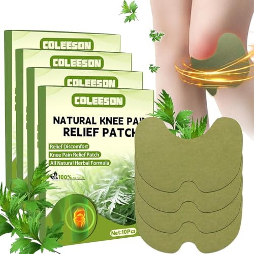 Pain Relief Patch for Knee, 40Pcs Knee Pain Relief Patches | Knee Patches Pain Relief Plaster Wormwood Herbal Knee Pain Relief Patches Relieves Muscle Soreness in Knee, Neck, Shoulder