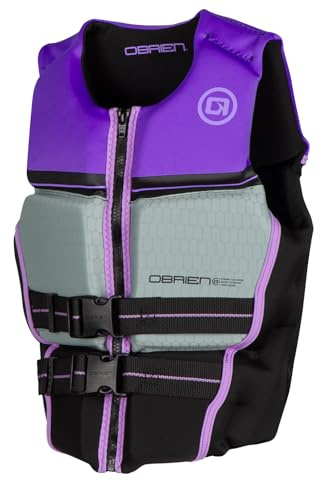 O'Brien Jr Neoprene Life Jacket USCG Approved, (28-32 Chest & Over 90 lbs) for Lake, River, PWC, Wakeboard