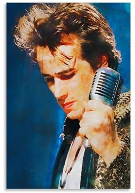 Jeff Poster, Buckley, Vintage-Poster, Leinwand, farbecht, Wandkunst, dekoratives Gemälde für Wohnzimmer, Schlafzimmer, Heimdekoration, 50 x 75 cm, ungerahmter Stil