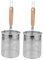 Alipis 2piezas Colador De Pasta De Inoxidable Escurridor De Fideos Ergonómico Utensilio De Cocina y Resistente Para Espaguetis y Tallarines