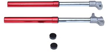 Suspension D'amortisseur Fourche Avant Inversée De 540 Mm pour Mini-Motos, Pocket Dirt Pit Bike, Cyclomoteurs, Accessoires De Motocross, Absorption des Chocs Amortisseur Suspension(Red)