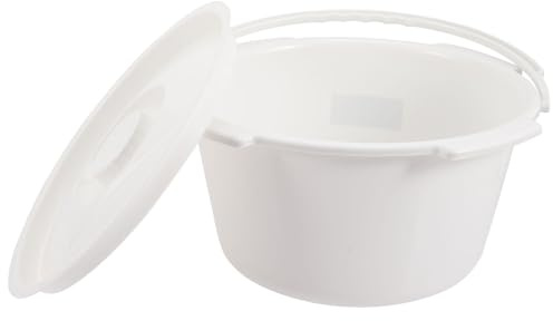 Plastik Bettpfanne mit Deckel und Griff, Urintopf für Patienten