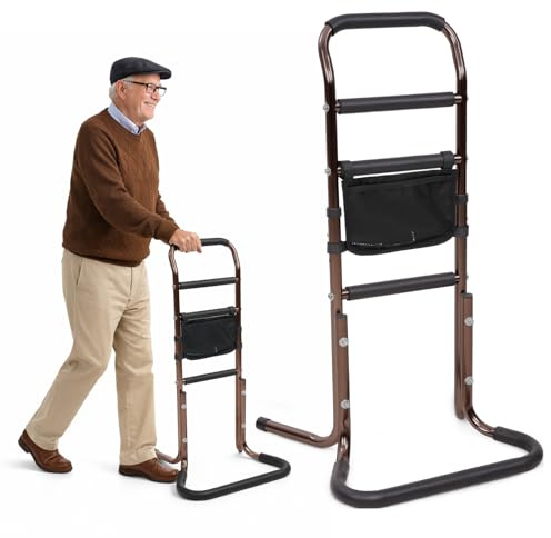 SPECILITE Aufstehhilfe Bett für Senioren Höhenverstellbar Aufstehhilfe Sofa mit Rutschfestem Handgriff und Tasche für Senioren Schwangere Behinderte