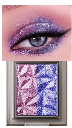 Rose Purple Glitzer Lidschatten Palette, Holographic Metallic Eyeshadow