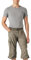 Timezone Herren Shorts Loose Miles 3/4 Cargo incl. Belt, Grau (Military 6168), W31