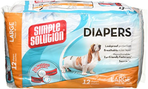 Simple Solution Einweg-Windeln für Hunde, Größe L, 12 Stück