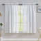 Home Brilliant White Linen Look Curtains Window Voile Panels Sheer Curtains for Bedroom Kitchen Closet Tier Curtains Rod Pocket, Set of 2, 54 Inch x 45 Inch