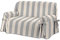 HomeLife Sofabezug Beige Grau & Couch Überzug | weicher Sessel & Sofa Überzug & Sofaüberwurf Decke gestreift | Sofa Überwurf aus angenehmer Baumwolle | schöne Sofa Cover Abdeckung