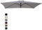 Green Bay Replacement Fabric Garden Parasol Canopy Cover for 3X2m 6 Arm Parasol - Grey
