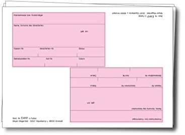 Adressfeldetiketten für Praxisformulare Patientenkartei | 100 Stück | Rosa