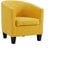 Home Detail Modern Tub Chair, Accent Bedroom Seat, Living Room Chair, Dining Chairs, Small Armchair or Occasional Chairs in Mustard Fabric