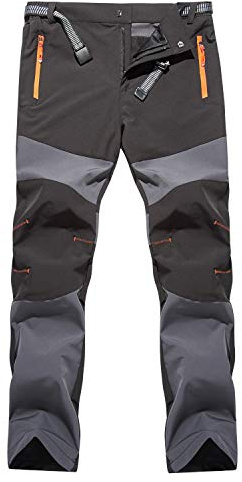 LHHMZ Men's Outdoor Hiking Trousers Windproof Breathable Comfortable Sports Walking Trousers Casual Pants Zipper Pockets