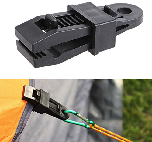 4 Stück Tarp Clips Winddicht Markisen Klemmen Camping Zelt Snaps Kunststoff Klemme Zelt Krokodilklemmen Kleine Klemme Tarp für Outdoor-Aktivitäten Camping Landwirtschaft Garten