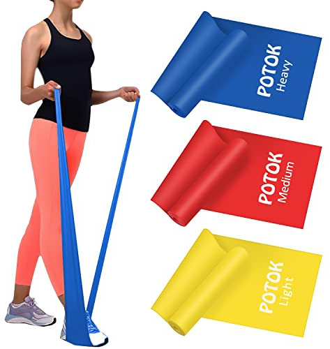 Widerstandsbänder 3er-Set Fitnessbänder mit 3 Widerstandsstufen, Resistance Bands Gymnastikbänder mit Tragetasche Ideal für Yoga, Pilates