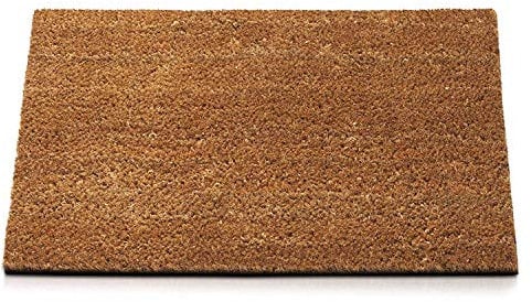 Fußmatte Kokos, Natur, 50 x 90 cm, Rückseite aus rutschfestem Gummi, Teppich für den Eingangsbereich, Modell Kokos, nach Maß 50 x 90 cm
