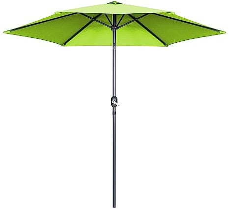 Oviala Parasol Droit 3m en Aluminium Vert