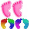 Lot de 2 moules en silicone 3D en forme de pied de bébé pour colliers, bijoux, résine époxy, porte-clés, décoration de sac à dos, rose
