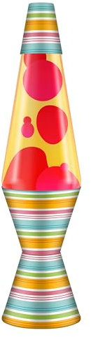 Lava Lamp 2493, Red Wax, Yellow Liquid, Decorative Base and Cap, Original 14.5 inch LAVA® Motion Lamp to Illuminate Your Mood