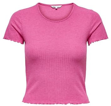 ONLY ONLEMMA S/S Short Top Noos JRS T-Shirt, Fuchsia, S Femme
