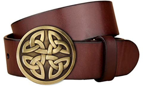 qsebhnj Wikinger Keltischer Knotengürtel Für Männer, Handgefertigte Nordische Skandinavische Gürtelschnalle Vintage Pagan Gothic Gürtel Cosplay Kostümzubehör Nordische Geschenke