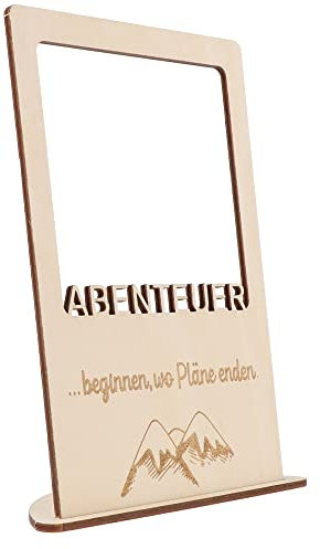 Spruchreif | Holz Bilderrahmen | Bilderrahmen Natur | Bilderrahmen mit Gravur | Fotorahmen | Gravur Geschenk | Geschenk Wandern | Geschenk Bergsteigen | Campen | Outdoor | Abenteuer