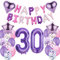 Luftballons 30. Geburtstag deko frauen Lila Folienballon 30 jahre Geburtstag dekoration frau Happy Birthday 30 Geburtstag deko mädchen lila ballon 30 Geburtstagsdeko 30 Geburtstag frauen deko
