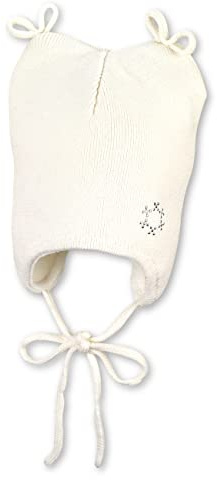 Sterntaler Baby - Mädchen Strickmütze Baby Strickmütze Strass, beige, 43