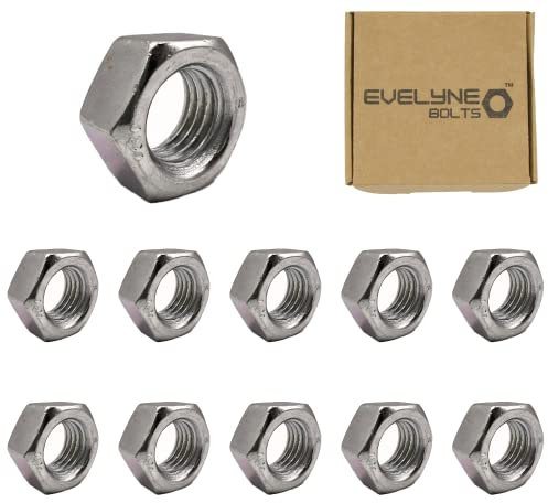 Tuercas hexagonales de acero M16 (16 mm), rosca estándar, paquete de 10