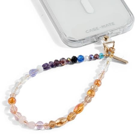 Case-Mate Phone Charm with Beaded Boho Crystals - Detachable Phone Lanyard, Hands-Free Wrist Strap, Adjustable Phone Strap Grip for Women - iPhone 14 Pro Max/ 13 Pro Max/ 12 Pro Max/ 11 - Boho Crystal